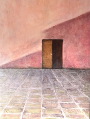 Pink Courtyard Door